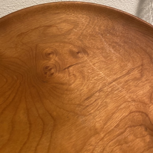 Myrtlewood wooden round tray modern farmhouse decor - Picture 15 of 16